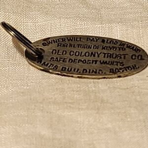 Old Safe Deposit Box Tag
